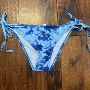 DARK/LIGHT BLUE BLOTCH TIE DYE BIKINI BOTTOM